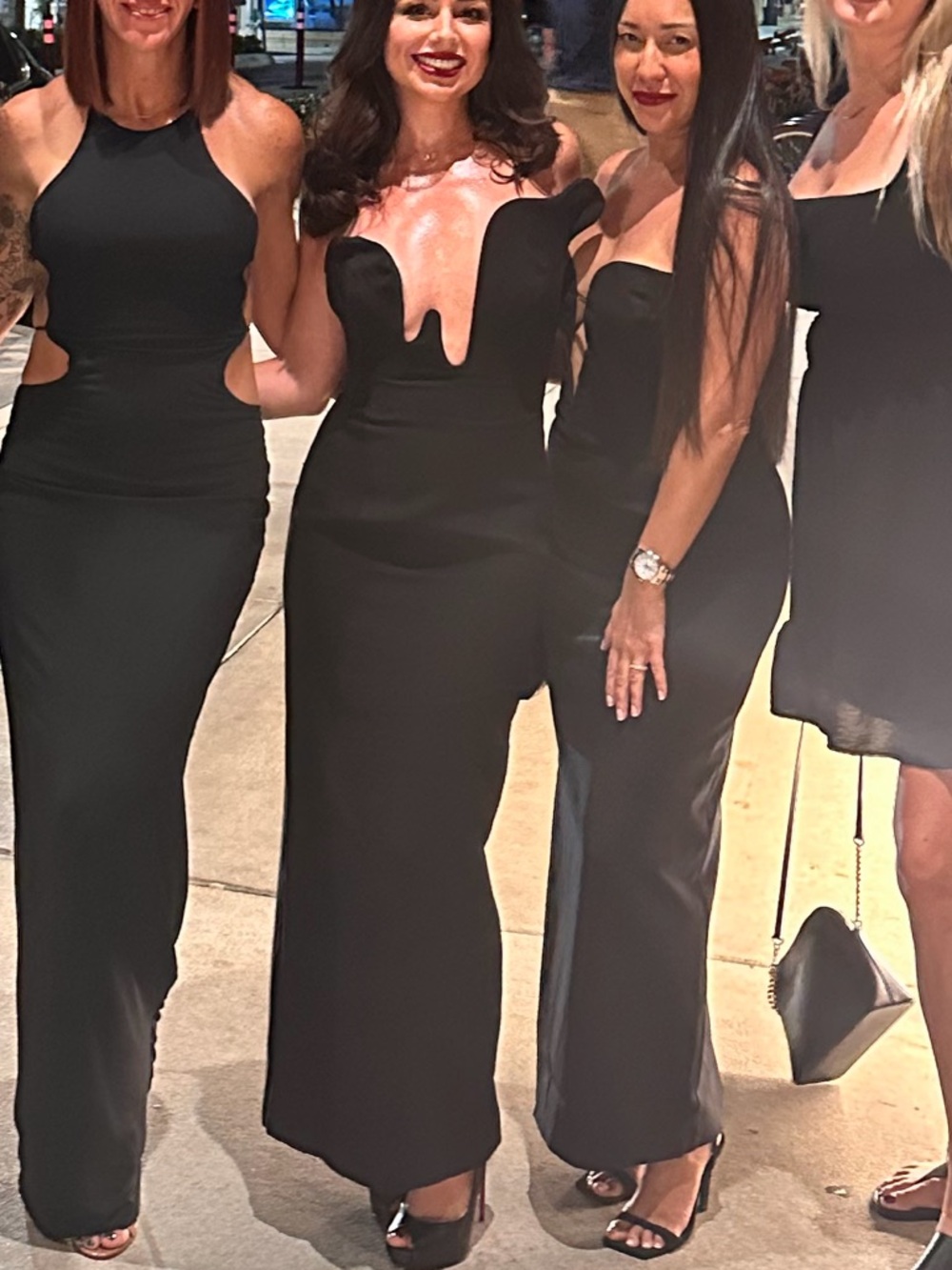 Bardot Black Strapless Midi Dress - Picture 5 of 6